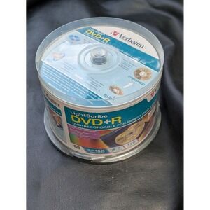 Verbatim LightScribe DVD+R 30 Pack Spindle  16X Recordable Media 95091